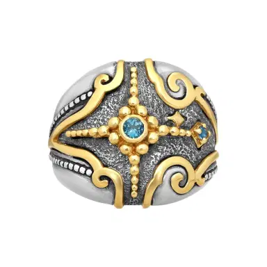 Konstantino Konstantino Angelic Sterling Silver & 18K Yellow Gold Ring Sz.7 by The Solist | Thumbnail 1