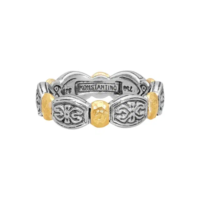 Konstantino Konstantino Aspasia Sterling Silver & 18K Yellow Gold Ring Sz. 7 by The Solist