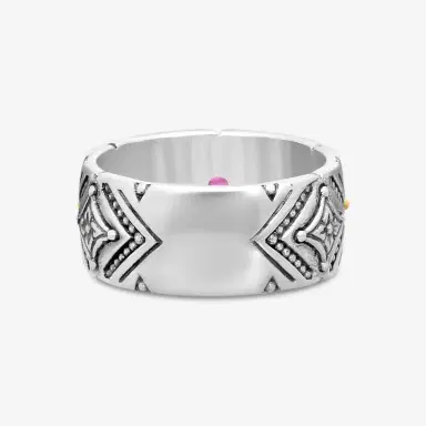 Konstantino Konstantino Dome Sterling Silver & 18K Yellow Gold Corundum Ring Sz. 7 by The Solist | Thumbnail 3