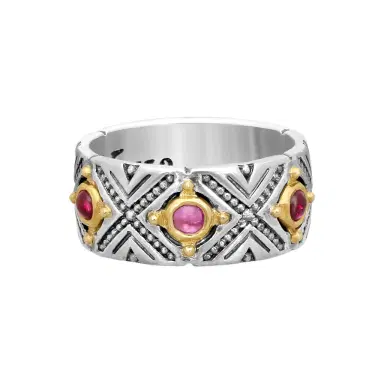 Konstantino Konstantino Dome Sterling Silver & 18K Yellow Gold Corundum Ring Sz. 7 by The Solist | Thumbnail 1