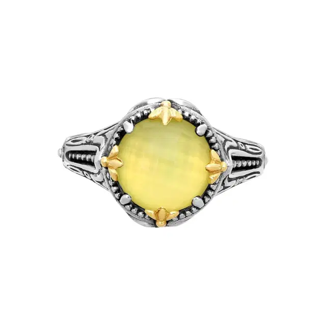Konstantino Konstantino Gen K 2 Sterling Silver & 18K Yellow Gold Agate Ring Sz.7 by The Solist