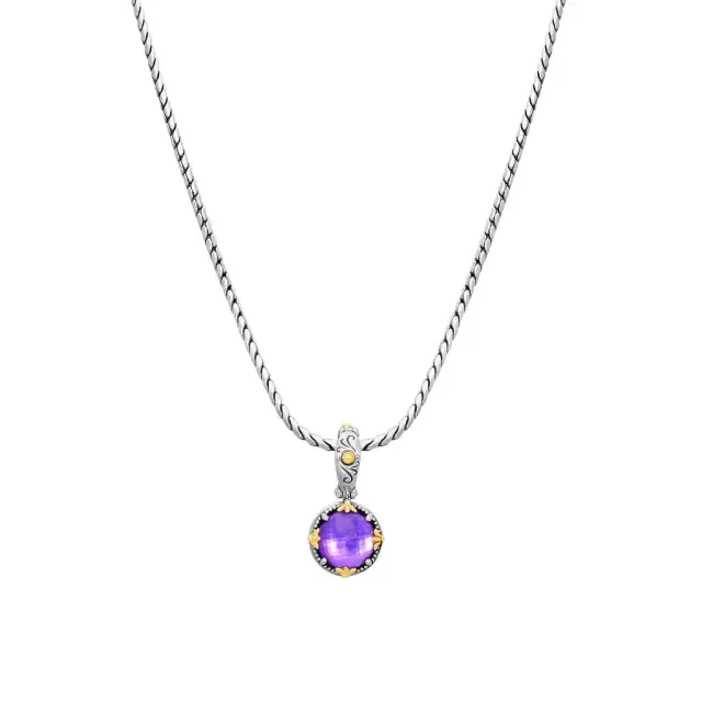 Konstantino Konstantino Gen K 2 Sterling Silver & 18K Yellow Gold Amethyst Necklace by The Solist