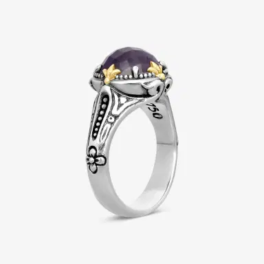 Konstantino Konstantino Gen K 2 Sterling Silver & 18K Yellow Gold Amethyst Ring Sz. 7 by The Solist | Thumbnail 2