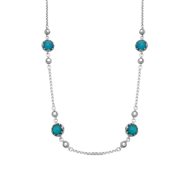 Konstantino Konstantino Gen K 2 Sterling Silver Blue Spinel Necklace KOKJ503-131-650-22 by The Solist