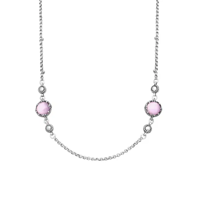Konstantino Konstantino Gen K 2 Sterling Silver Pink Corundum Necklace by The Solist