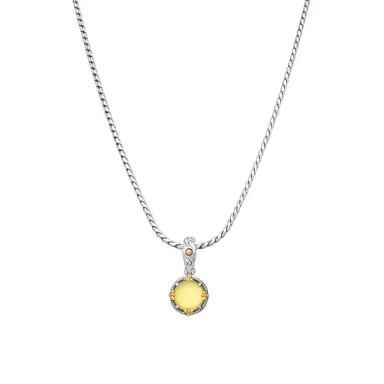 Konstantino Konstantino Gen K Sterling Silver & 18K Yellow Gold Agate Pendant Necklace by The Solist | Thumbnail 1