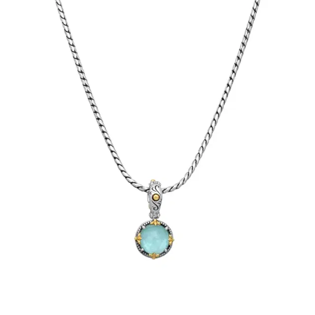 Konstantino Konstantino Gen K Sterling Silver & 18K Yellow Gold Aquamarine Necklace by The Solist
