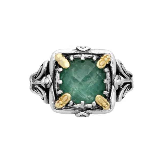 Konstantino Konstantino Gen K Sterling Silver & 18K Yellow Gold Aventurine Ring DKJ936-549 - by The Solist