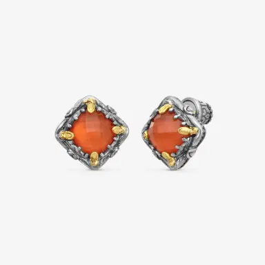 Konstantino Konstantino Gen K Sterling Silver & 18K Yellow Gold Carnelian Earrings by The Solist | Thumbnail 2