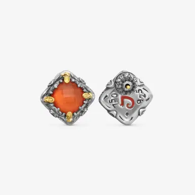 Konstantino Konstantino Gen K Sterling Silver & 18K Yellow Gold Carnelian Earrings by The Solist | Thumbnail 4