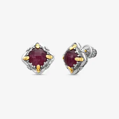 Konstantino Konstantino Gen K Sterling Silver & 18K Yellow Gold Ruby Earrings by The Solist | Thumbnail 2