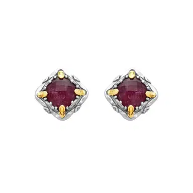 Konstantino Konstantino Gen K Sterling Silver & 18K Yellow Gold Ruby Earrings by The Solist | Thumbnail 1