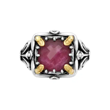 Konstantino Konstantino Gen K Sterling Silver & 18K Yellow Gold Ruby Ring Sz. 7 by The Solist | Thumbnail 1