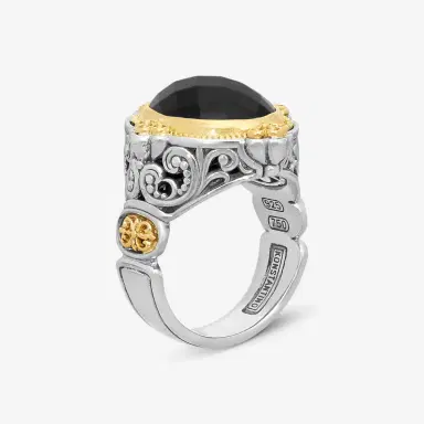 Konstantino Konstantino Nykta Sterling Silver & 18K Yellow Gold Onyx Ring Sz. 7 by The Solist | Thumbnail 2