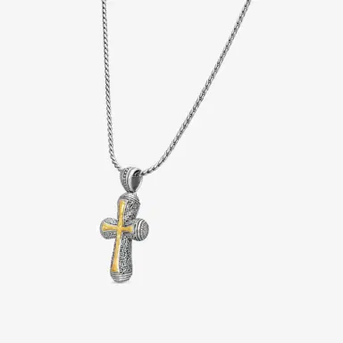Konstantino Konstantino Stavros Sterling Silver & 18K Yellow Gold Cross Necklace by The Solist | Thumbnail 2