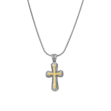 Konstantino Konstantino Stavros Sterling Silver & 18K Yellow Gold Cross Necklace by The Solist | Thumbnail 1