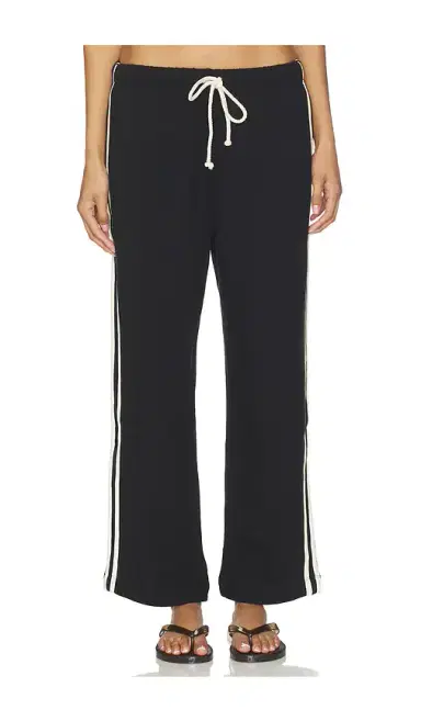 DONNI. The Eco-Terry Stripe Crop Pant | Thumbnail 1