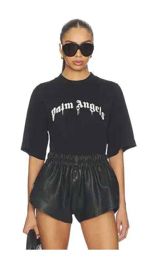 Palm Angels Curved Logo Boxy Tee