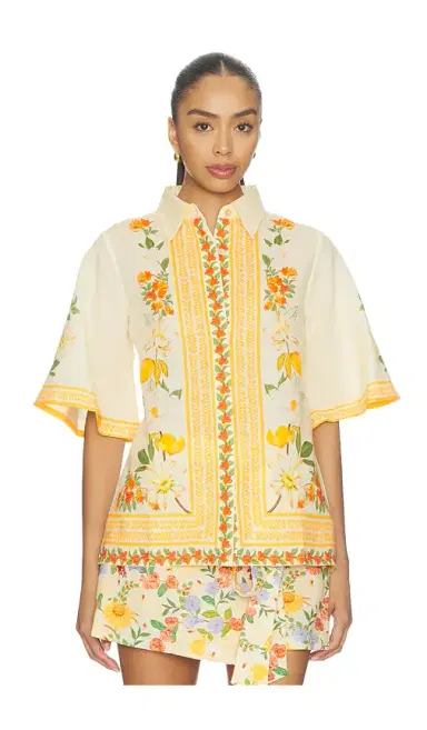 Verandah Floral Bell Sleeve Shirt | Thumbnail 2