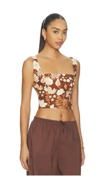 VERANDAH Square Neck Crop Blouse | Thumbnail 2