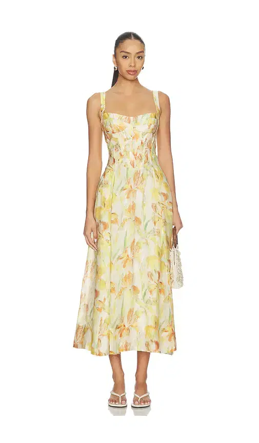 Adaline Printed Midi Dress
