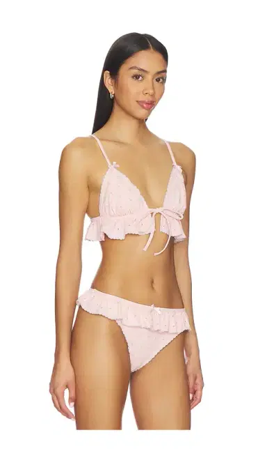 For Love & Lemons Polka Dot Ruffle Bikini Top | Thumbnail 2 For Love & Lemons Polka Dot Ruffle Bikini Top | Thumbnail 2