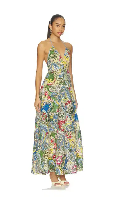 Alice + Olivia Alice + Olivia Adalyn Halter Maxi Dress | Thumbnail 2 Alice + Olivia Alice + Olivia Adalyn Halter Maxi Dress | Thumbnail 2