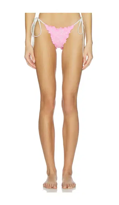 Kulani Kinis Lettuce Edge Thong Tie Bikini Bottom | Thumbnail 1