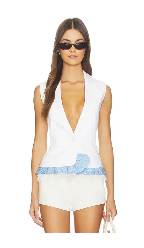 Jessie Stripe Le Petit Denim Roxie Vest