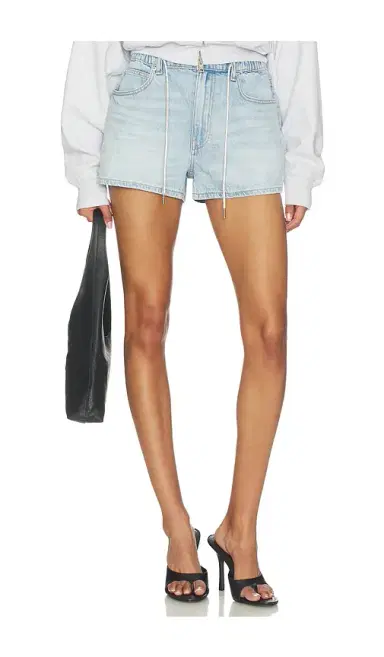 Alexander Wang Marathon Short With Crystal Drawcord | Thumbnail 1 Alexander Wang Marathon Short With Crystal Drawcord | Thumbnail 1
