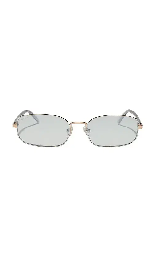DIFF EYEWEAR X Rachael Kirkconnell Metal Rectangle Sunglasses