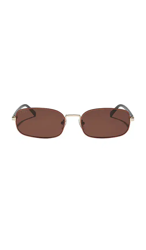 DIFF EYEWEAR X Rachael Kirkconnell Metal Rectangle Sunglasses