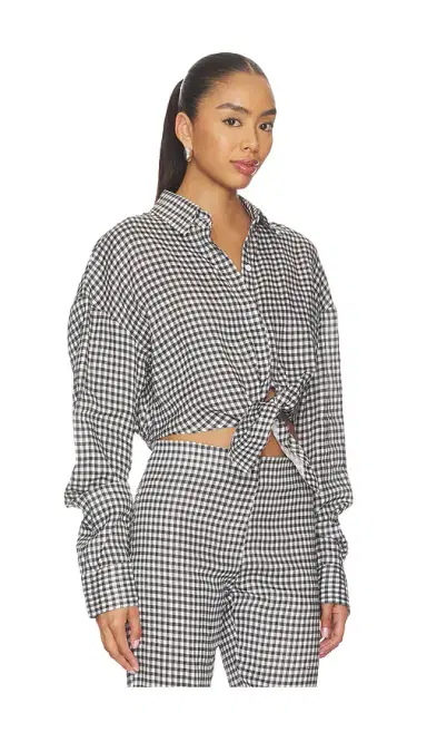 AEXAE x REVOLVE Linen Shirt Tie Top | Thumbnail 2