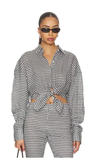 AEXAE x REVOLVE Linen Shirt Tie Top | Thumbnail 1