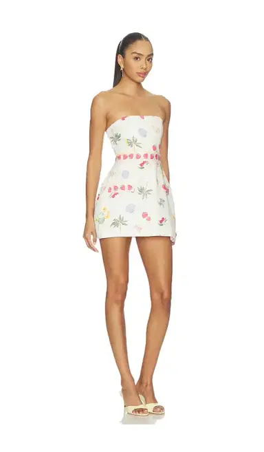 Amanda Uprichard Strapless Bethany Romper | Thumbnail 2 Amanda Uprichard Strapless Bethany Romper | Thumbnail 2