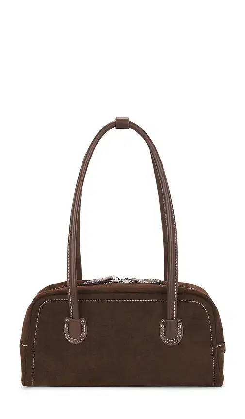 Faux Suede Leather Shoulder Bag