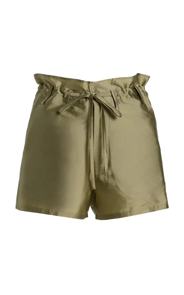 CHAN LUU Techno Taffeta Shorts