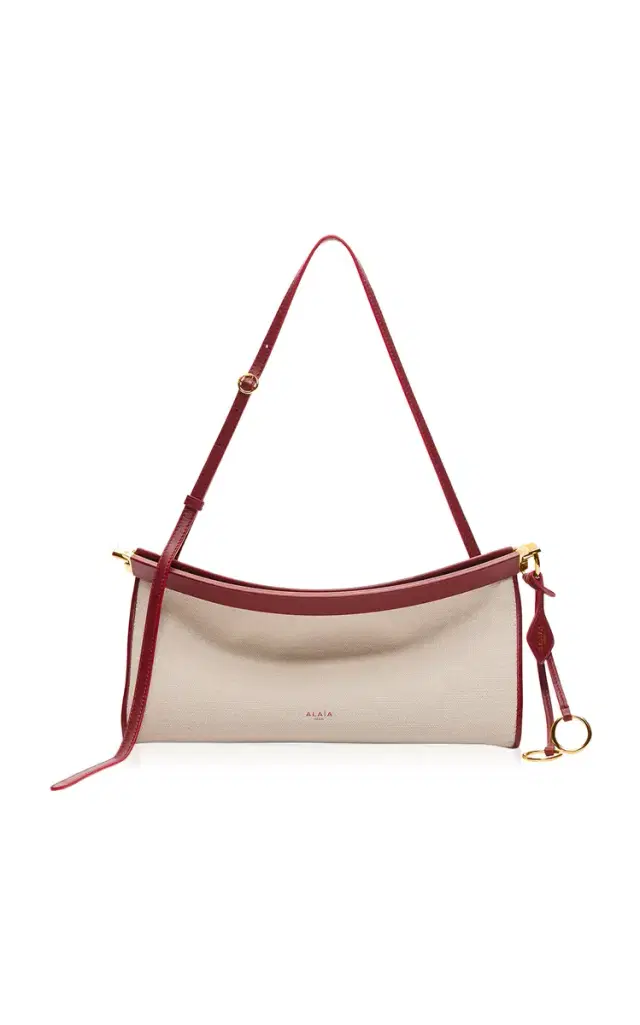 ALAÏA Le Click E/W Leather-Trimmed Bag