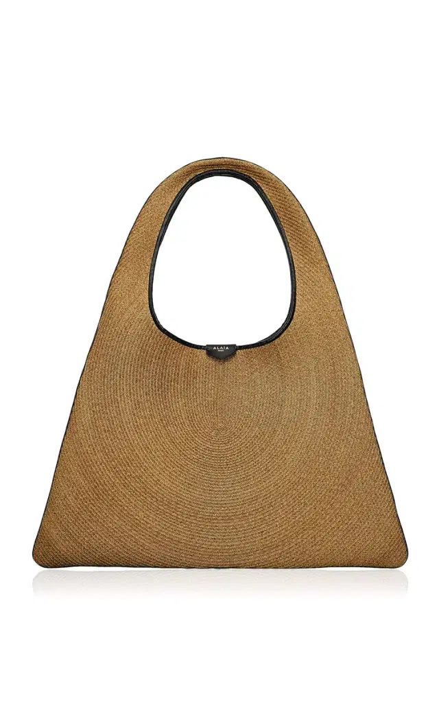 ALAÏA Hobo Raffia Tote Bag