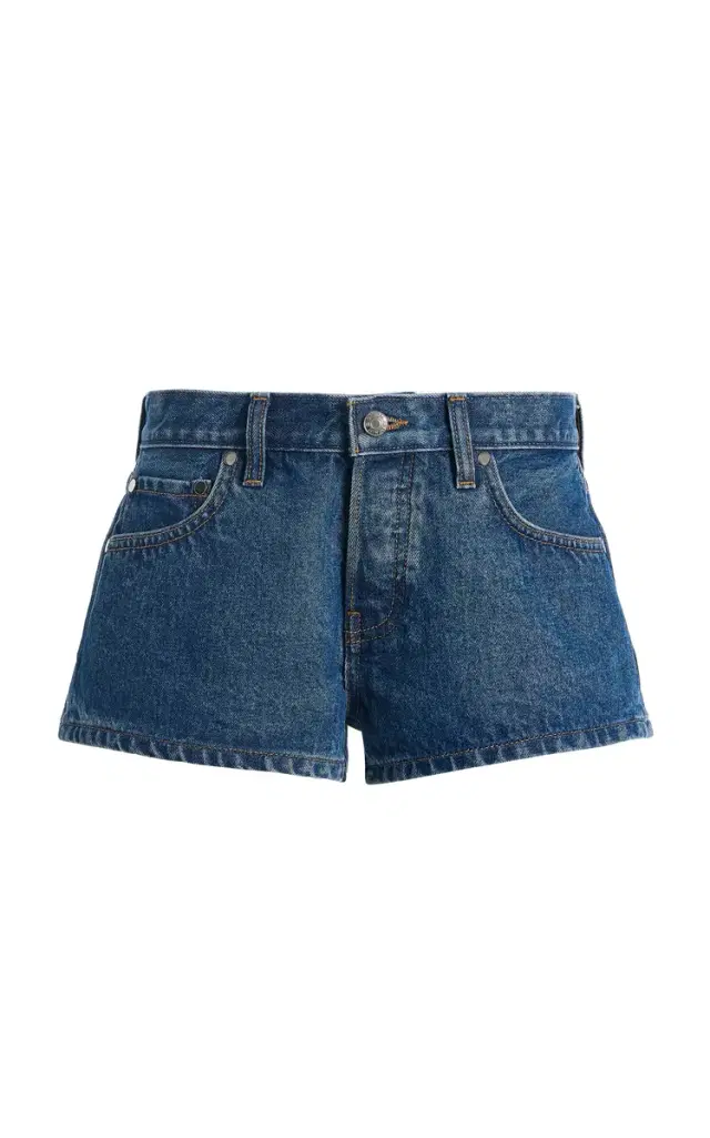 Portman Low-Rise Cotton-Blend Mini Shorts