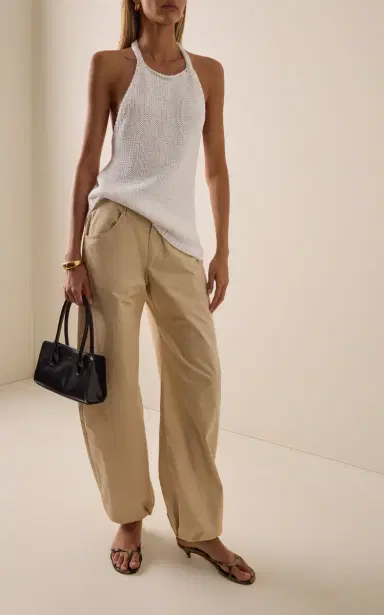 EB Denim Isla Cinched Cotton Wide-Leg Pants | Thumbnail 2 EB Denim Isla Cinched Cotton Wide-Leg Pants | Thumbnail 2