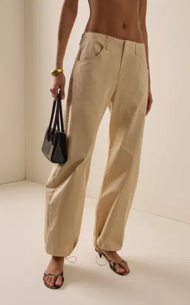 EB Denim Isla Cinched Cotton Wide-Leg Pants | Thumbnail 3 EB Denim Isla Cinched Cotton Wide-Leg Pants | Thumbnail 3