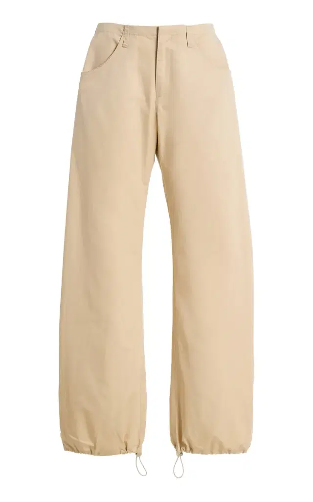 Isla Cinched Cotton Wide-Leg Pants