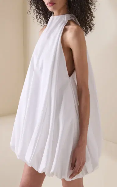 ALAÏA Balloon Cotton-Poplin Mini Dress | Thumbnail 3