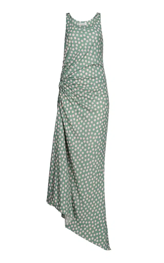 ALAÏA Gathered Jersey Maxi Dress