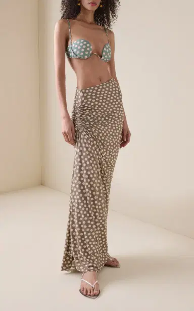 Alaïa Gathered Jersey Maxi Skirt | Thumbnail 2 Alaïa Gathered Jersey Maxi Skirt | Thumbnail 2