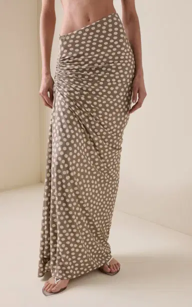 Alaïa Gathered Jersey Maxi Skirt | Thumbnail 3 Alaïa Gathered Jersey Maxi Skirt | Thumbnail 3