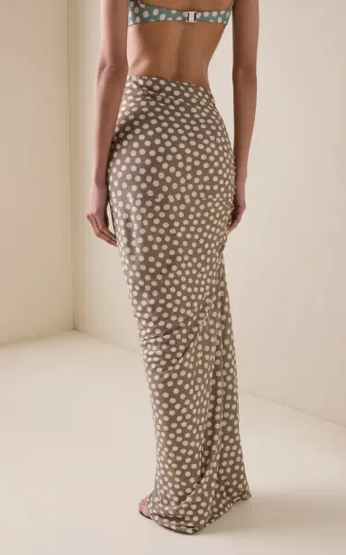 Alaïa Gathered Jersey Maxi Skirt | Thumbnail 4 Alaïa Gathered Jersey Maxi Skirt | Thumbnail 4