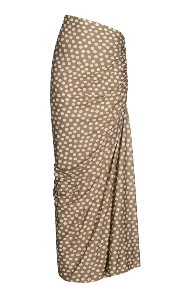 ALAÏA Gathered Jersey Maxi Skirt