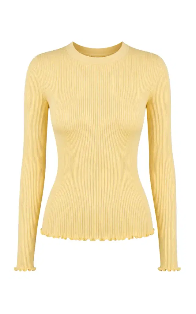 ALAÏA Ribbed Knit Silk Top